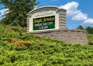 Lakeside-Lutheran-Church-Littleton-NC Fusion LED wholesale LED displays with affordable pricing, high quality, full tech support, and fast nationwide delivery for sign companies