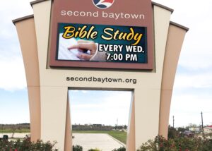 Second-Baptist-Church-16mm-LED-Display Fusion LED wholesale LED displays with affordable pricing, high quality, full tech support, and fast nationwide delivery for sign companies