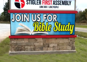 Stigler First Assembly of God 10mm LED Display Fusion LED wholesale LED displays with affordable pricing, high quality, full tech support, and fast nationwide delivery for sign companies